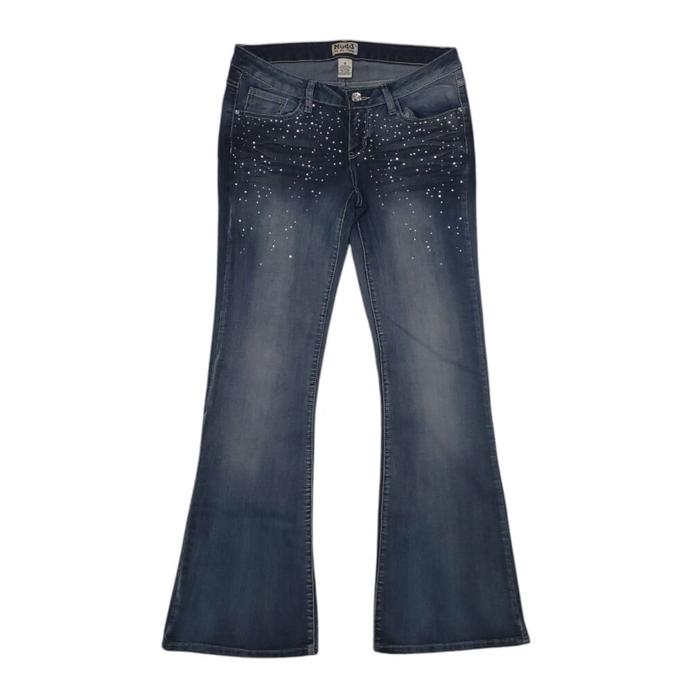 Mudd jeans flare low rise rhinestones Y2K Size 9